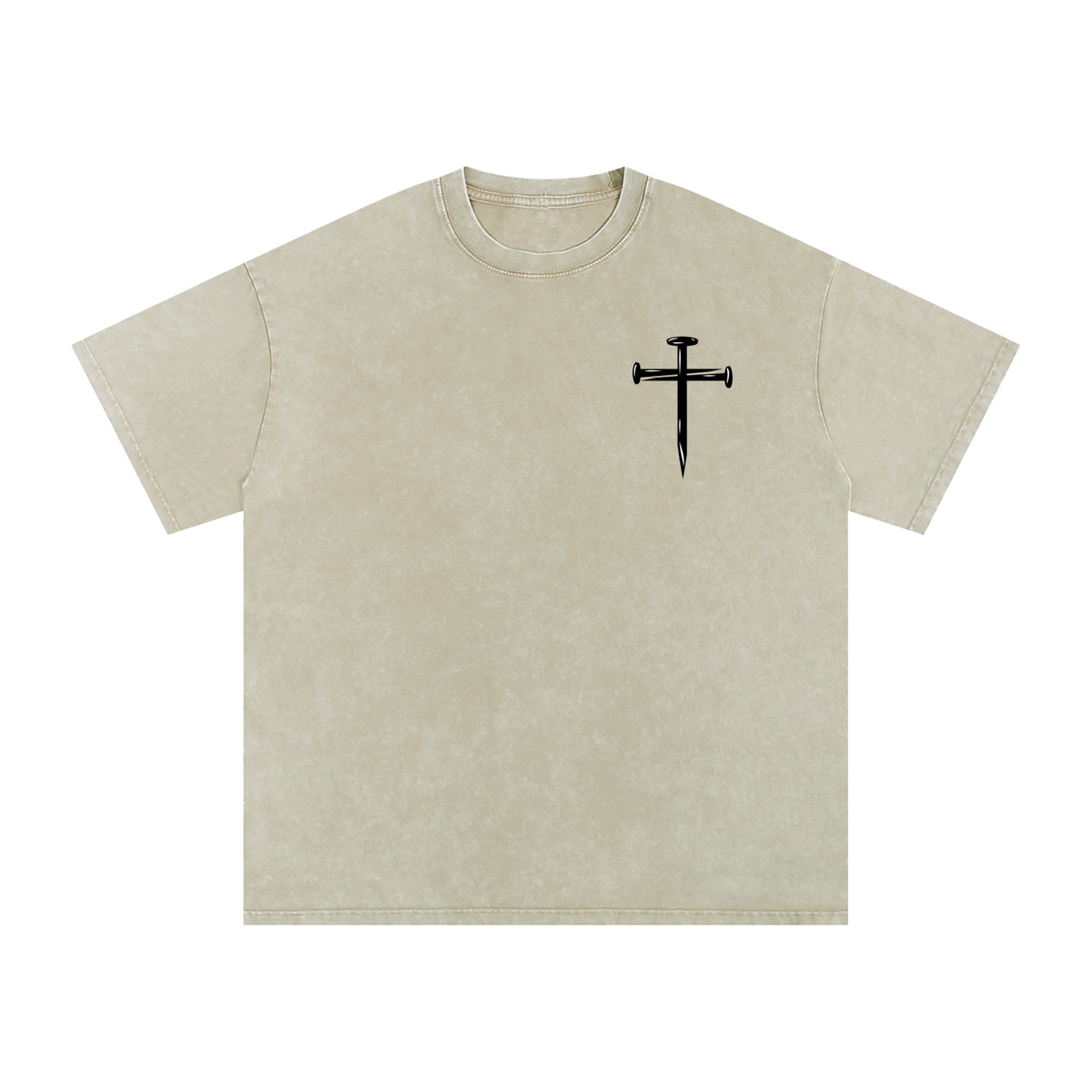 Snow Washed Oversized Cotton T-Shirt