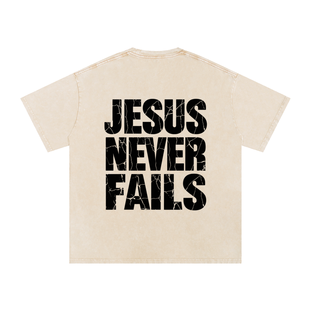 Snow Washed Oversized Cotton T-Shirt