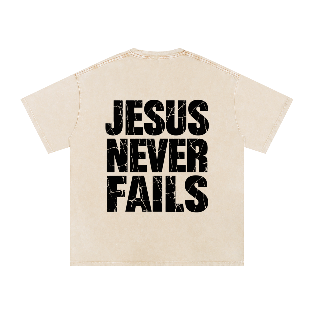 Snow Washed Oversized Cotton T-Shirt