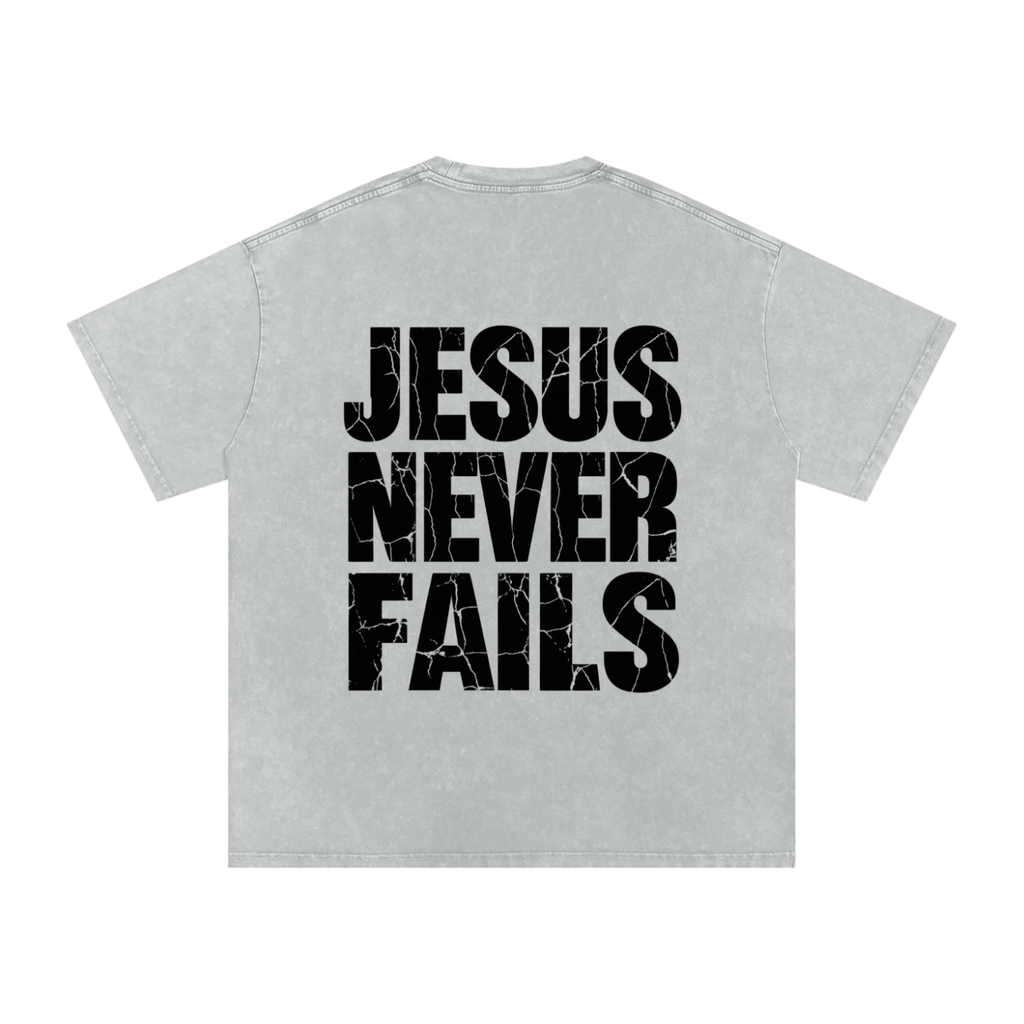 Snow Washed Oversized Cotton T-Shirt