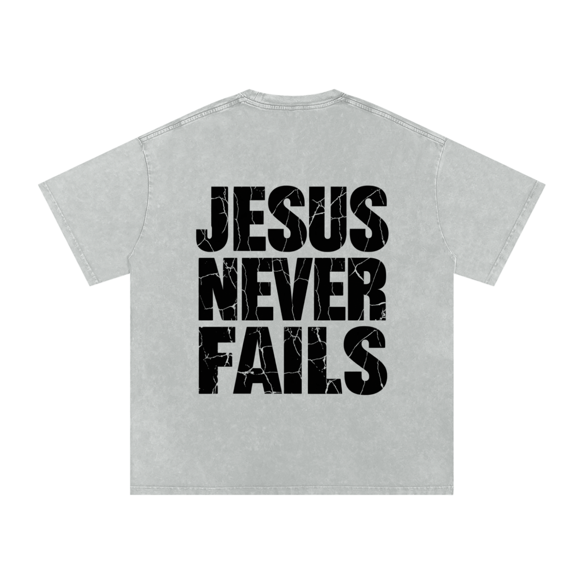 Snow Washed Oversized Cotton T-Shirt