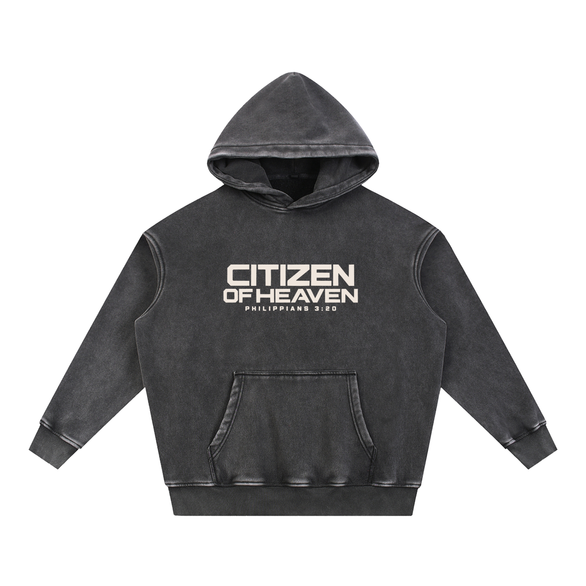 Snow Wash Fleece Oversize Hoodie