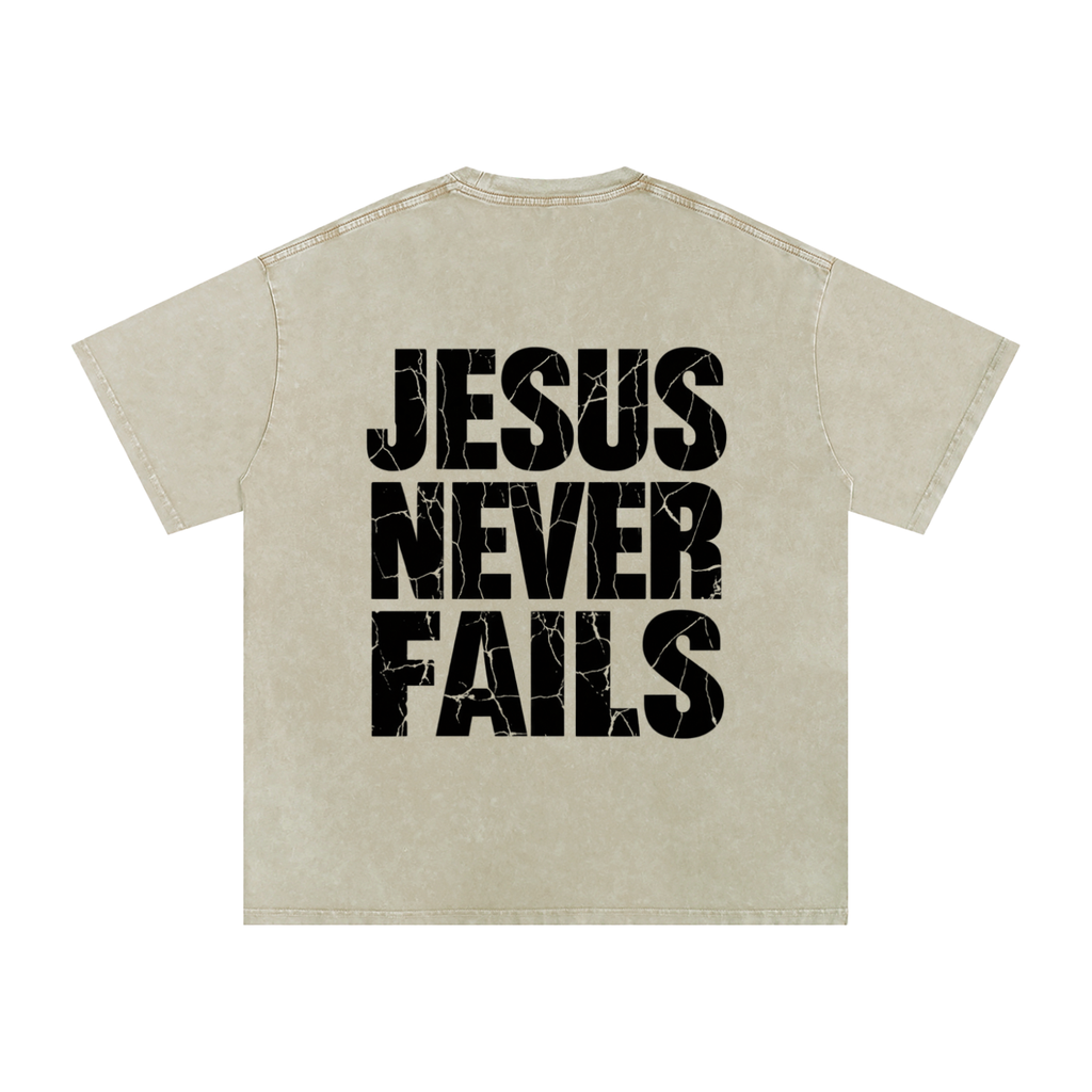 Snow Washed Oversized Cotton T-Shirt