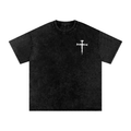 Snow Washed Oversized Cotton T-Shirt
