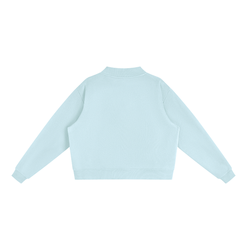 Essential Fleece Mock-Neck Crew Sweatshirt