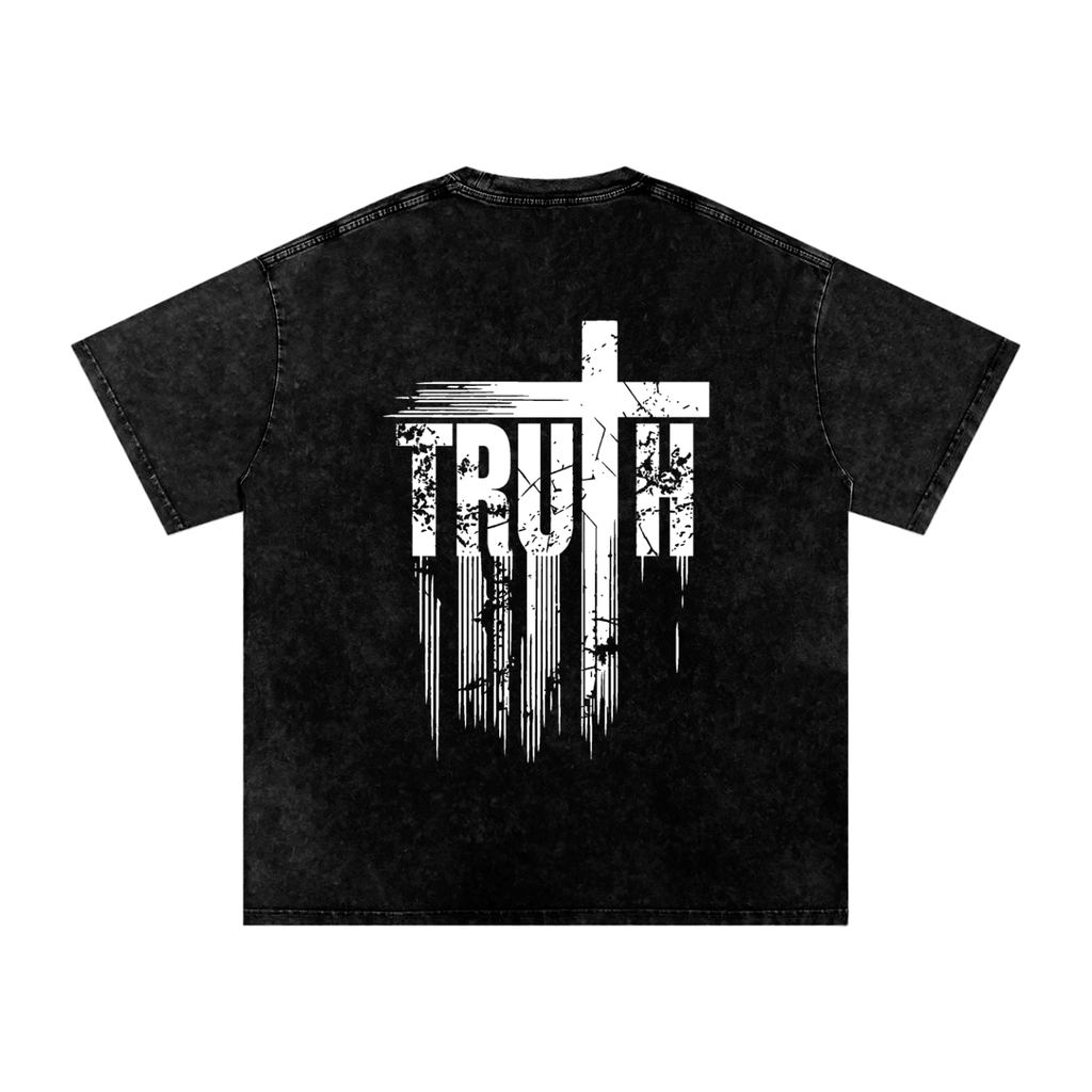 Snow Washed Oversized Cotton T-Shirt