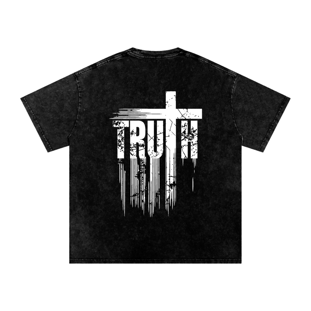 Snow Washed Oversized Cotton T-Shirt