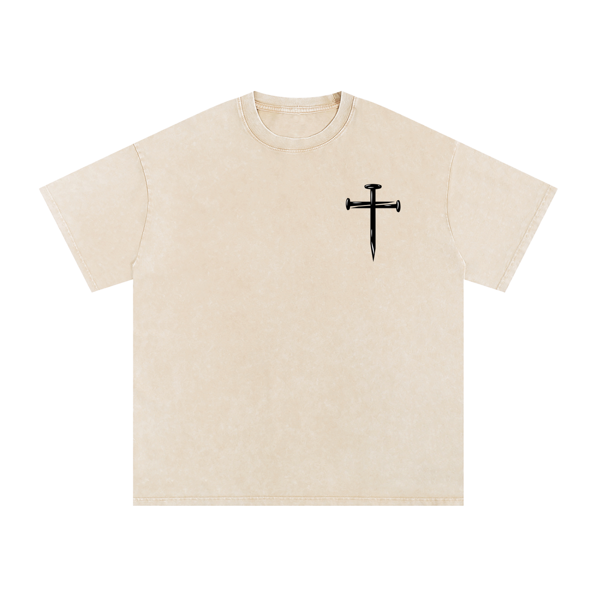 Snow Washed Oversized Cotton T-Shirt