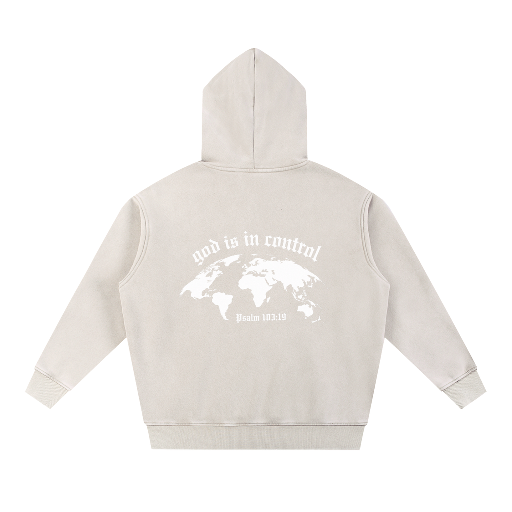 Snow Wash Fleece Oversize Hoodie