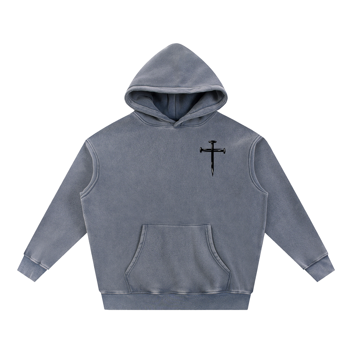 Snow Wash Fleece Oversize Hoodie