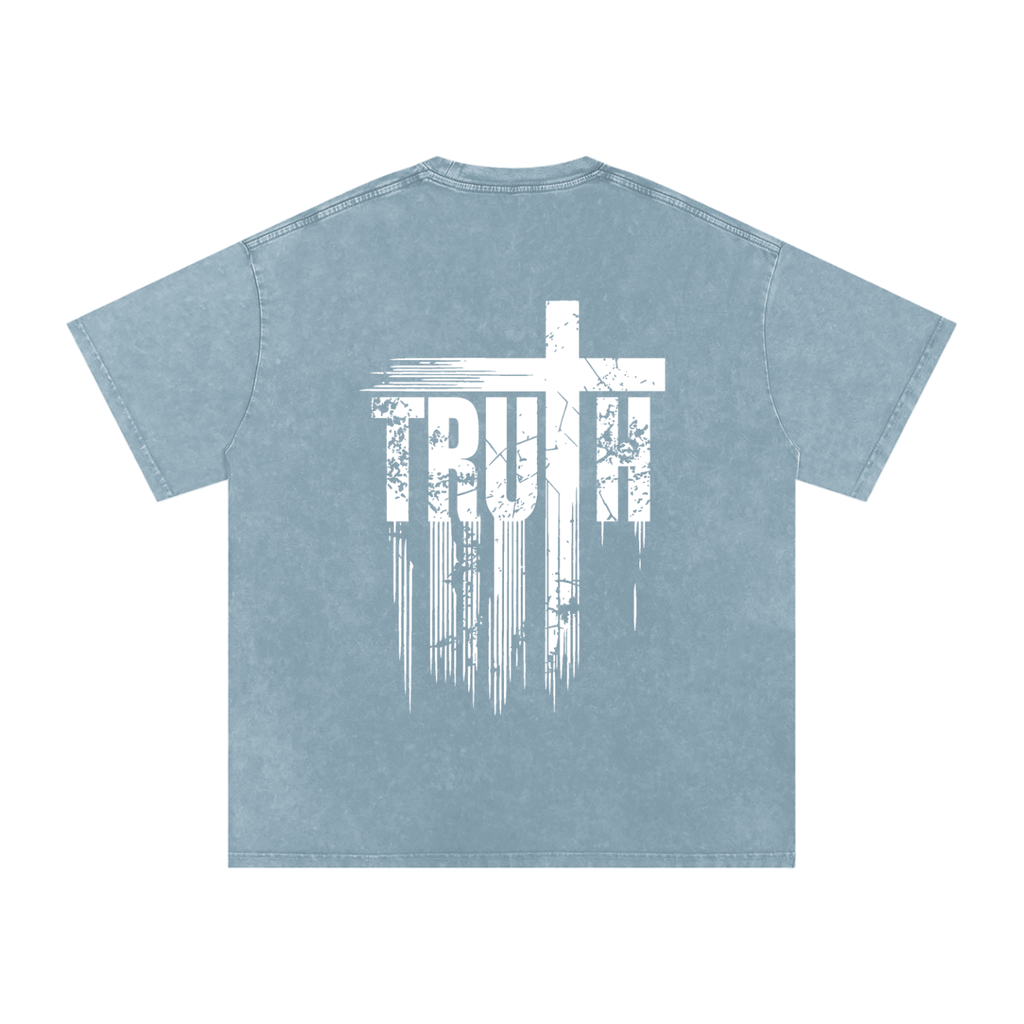 Snow Washed Oversized Cotton T-Shirt
