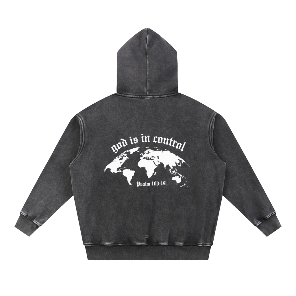 Snow Wash Fleece Oversize Hoodie
