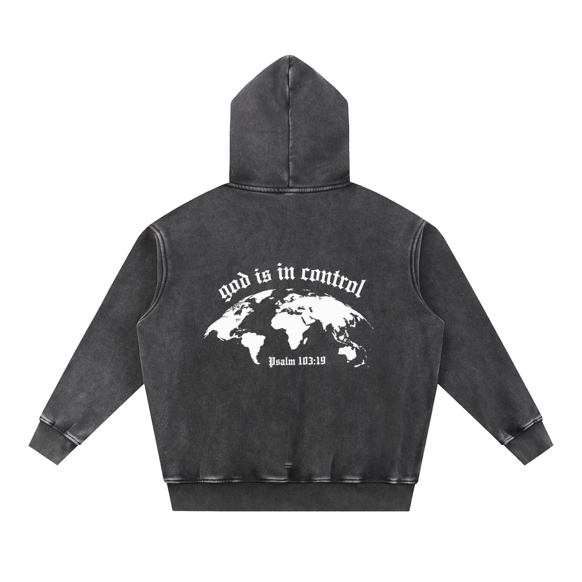 Snow Wash Fleece Oversize Hoodie