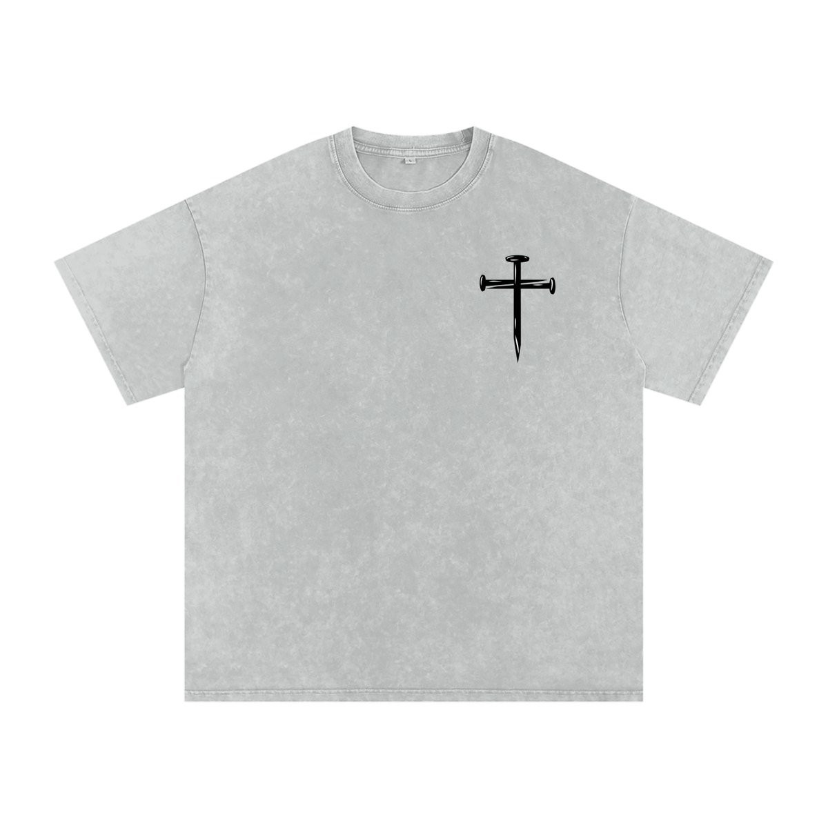 Snow Washed Oversized Cotton T-Shirt